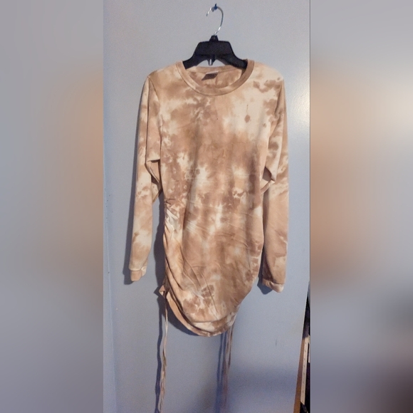 Long Sleeve Tie-Dye Dress - Picture 1 of 2